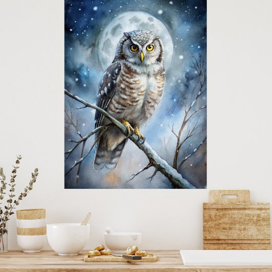 Lovely Owl Poster (Keuken)