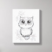 Lovely Owl Stretched Canvas Print (Voorkant)