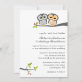 Lovely Owls Custom Wedding Kaart (Voorkant)