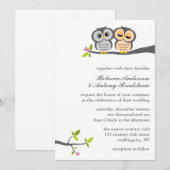 Lovely Owls Custom Wedding Kaart (Voorkant / Achterkant)