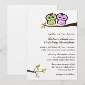 Lovely Owls Custom Wedding Kaart (Voorkant / Achterkant)