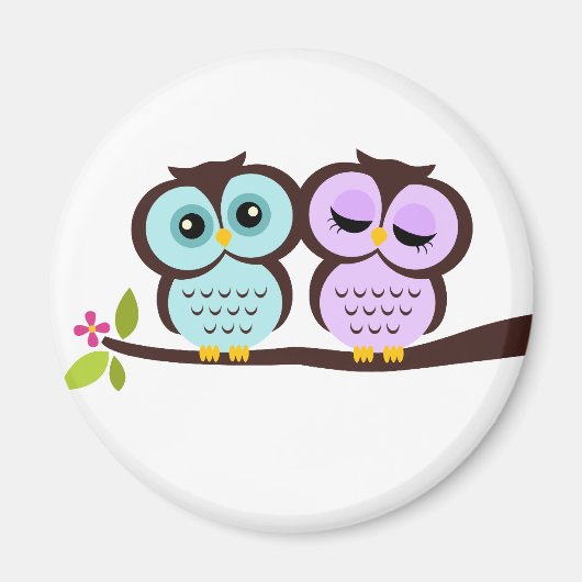 Lovely Owls Magneet (Voorkant)