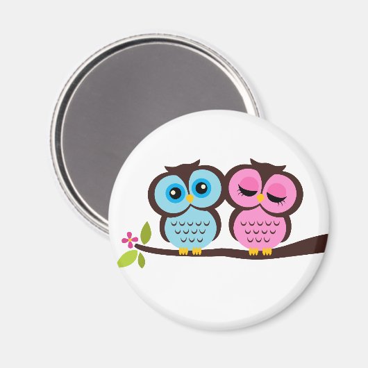 Lovely Owls Magneet (Voorkant / Achterkant)