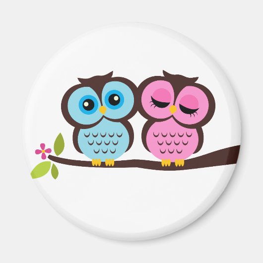Lovely Owls Magneet (Voorkant)