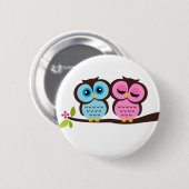 Lovely Owls Ronde Button 5,7 Cm (Voorkant /achterkant)