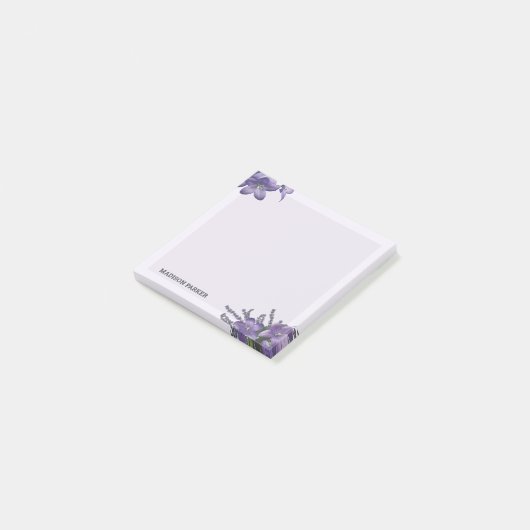 Lovely Paarse Campanula Post-it® Notes (Schuin)