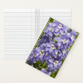 Lovely Paarse Delphinium Floral Notitieboek (Binnen)