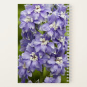 Lovely Paarse Delphinium Floral Notitieboek (Achterkant)