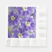 Lovely Paarse Delphinium Floral Servetten (Voorkant)