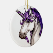 Lovely paarse eenhoorn keramisch ornament (Rechts)