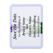 Lovely Paarse Iris sla de datum op Magneet (Verticaal)