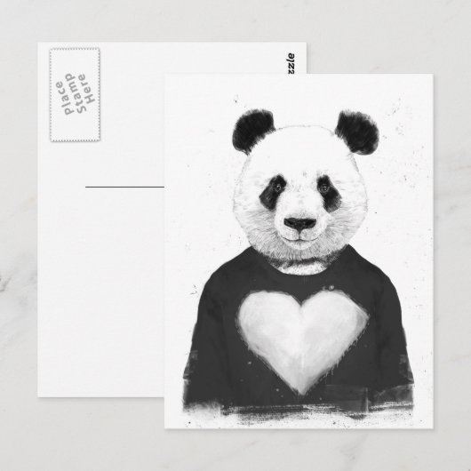 Lovely panda briefkaart (Voorkant / Achterkant)