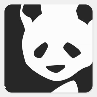 Lovely Panda Vierkante Sticker
