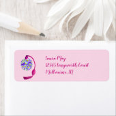 Lovely Pansy atomizer Birthday Party Etiket (Insitu)