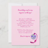 Lovely Pansy atomizer Birthday Party Kaart (Achterkant)