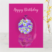 Lovely Pansy atomizer Birthday Party Kaart (Gele Bloem)