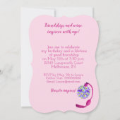 Lovely Pansy atomizer Birthday Party Kaart (Achterkant)