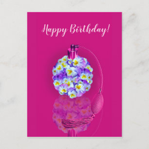 Lovely Pansy atomizer Birthday Party Uitnodiging Briefkaart