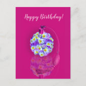 Lovely Pansy atomizer Birthday Party Uitnodiging Briefkaart (Voorkant)