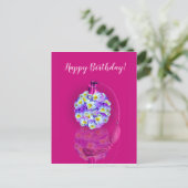 Lovely Pansy atomizer Birthday Party Uitnodiging Briefkaart (Staand voorkant)