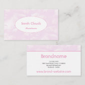 Lovely Pastel Baby Roze Sky Clouds Elegant Stijlvo Visitekaartje (Voorkant / Achterkant)
