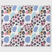 Lovely Pastel Leopard Spots Cadeaupapier (Vlak)