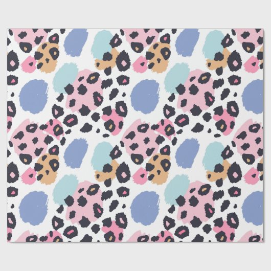 Lovely Pastel Leopard Spots Cadeaupapier (Vlak)
