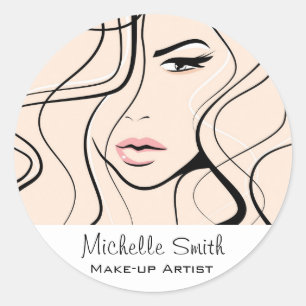 Lovely pastel maakt het merk kunstenaar omhoog ronde sticker