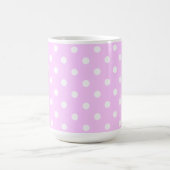 Lovely Pastel Pink Color With White Polka Dots Koffiemok (Center)