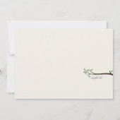 Lovely Peacock Uitnodiging (Achterkant)