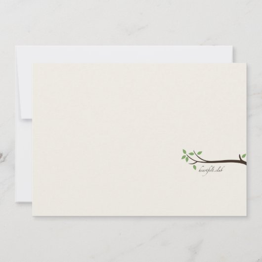 Lovely Peacock Uitnodiging (Achterkant)