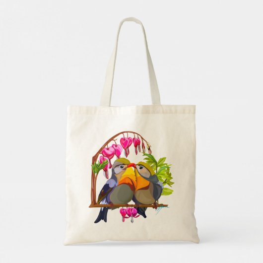 Lovely Pekin Robin Bird Pair Tote Bag (Achterkant)