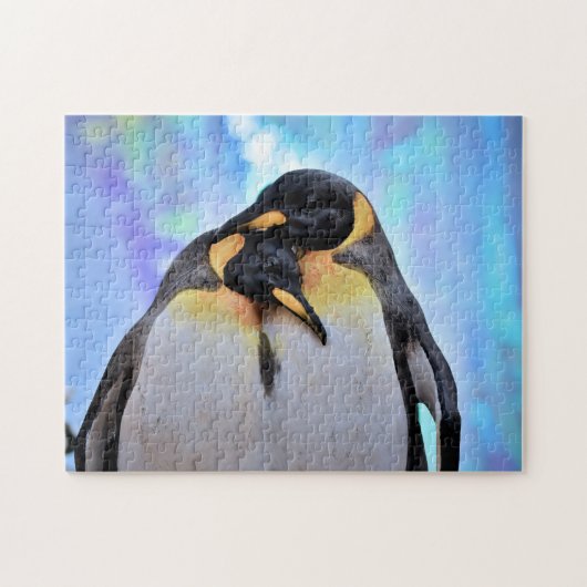 Lovely Penguin Couple, Jigzaag Puzzle Legpuzzel (Horizontaal)