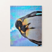 Lovely Penguin Couple, Jigzaag Puzzle Legpuzzel (Verticaal)