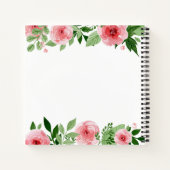 Lovely Personalized Floral Wedding Guestbook Notitieboek (Achterkant)