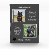 Lovely Pet Memorial Gemist voorbij maatregel Fotoblokken (Voorkant)