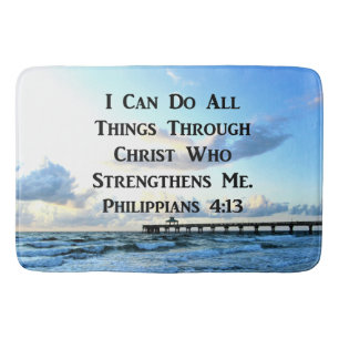 LOVELY PHILIPPIANS 4:13 BIBLE VERSE BADMAT