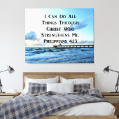 LOVELY PHILIPPIANS 4:13 BIBLE VERSE CANVAS AFDRUK (Insitu (Slaapkamer))