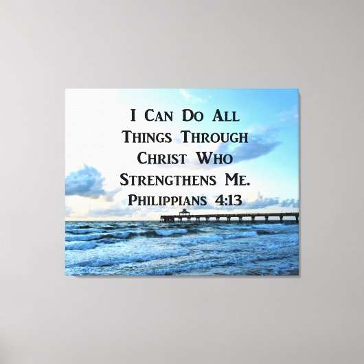 LOVELY PHILIPPIANS 4:13 BIBLE VERSE CANVAS AFDRUK (Voorkant)