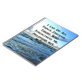 LOVELY PHILIPPIANS 4:13 BIBLE VERSE NOTITIEBOEK (Linkerzijde)