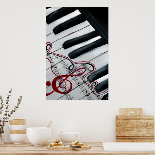 Lovely Piano Poster (Keuken)