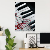 Lovely Piano Poster (Thuiskantoor)
