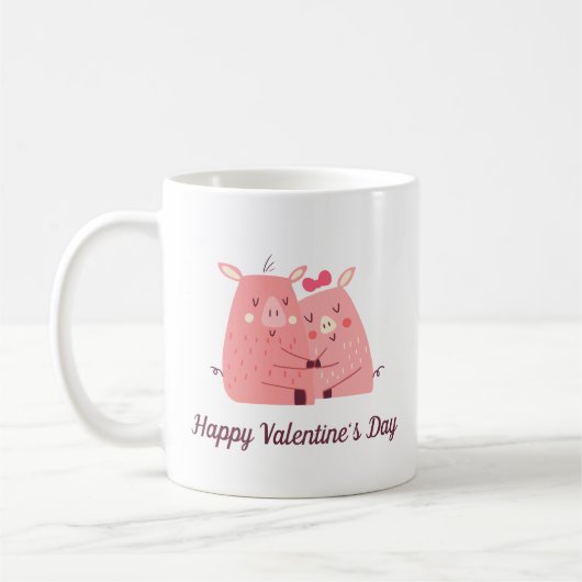 Lovely Pigs Couple Valentijn | Koffie-Mok Koffiemok (Links)