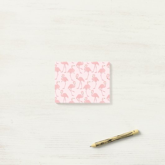 Lovely Pink Flamingo Parade Post-it® Notes (Op bureau)