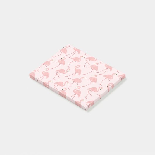 Lovely Pink Flamingo Parade Post-it® Notes (Schuin)