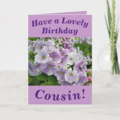 Lovely Pink Floral Birthday Card voor neef Kaart (Voorkant)