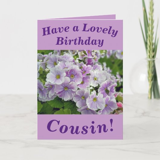 Lovely Pink Floral Birthday Card voor neef Kaart (Voorkant)