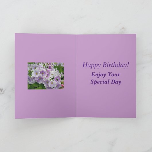 Lovely Pink Floral Birthday Card voor neef Kaart (Binnen)