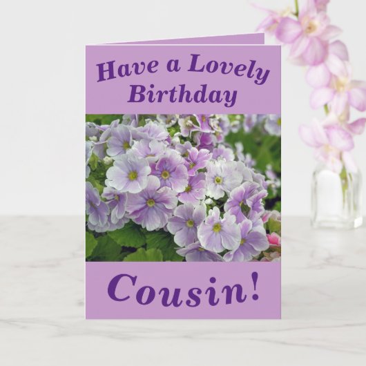 Lovely Pink Floral Birthday Card voor neef Kaart (Orchidee)