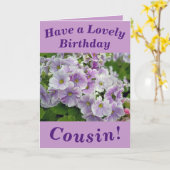 Lovely Pink Floral Birthday Card voor neef Kaart (Gele Bloem)